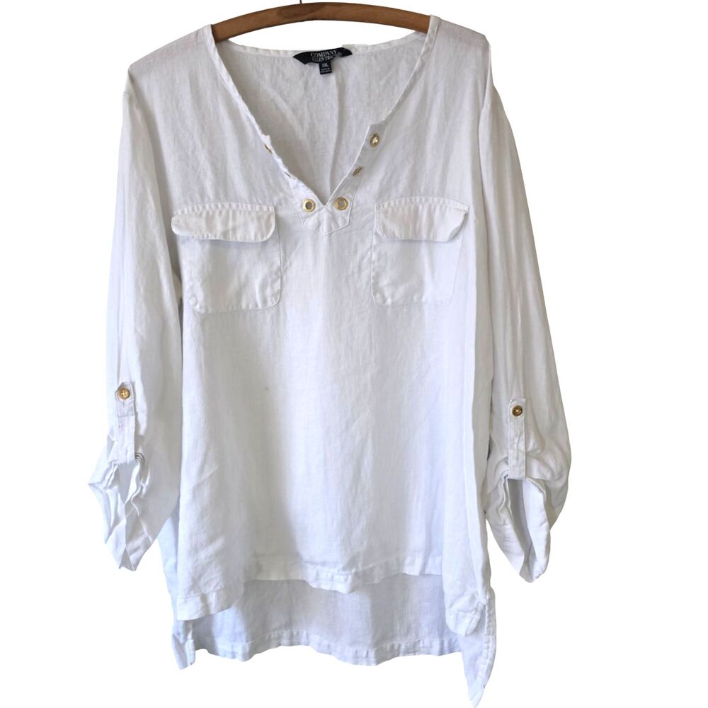 Chic White Women's Tunic Top